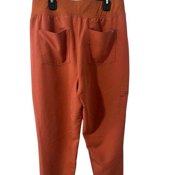 Figs Terracotta Highwaisted Zamora Scrub Jogger Pants Size Large - Picture 3 of 5